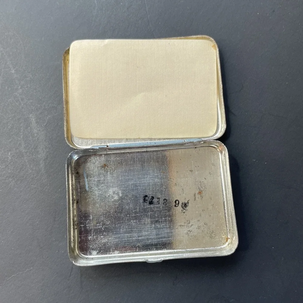 Vtg Rexall Cold Tablets Blue Medicine Tin United Drug Company Empty Insert Paper